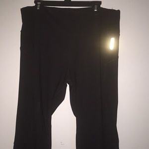 Black Nike Leggings with Mesh and Stripes